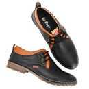 Men's Stylish and Trendy Black Solid Synthetic Leather Casual Derbys