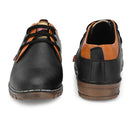 Men's Stylish and Trendy Black Solid Synthetic Leather Casual Derbys