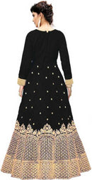 Women's Semi Stitched Georgette Anarkali Gown With Dupatta