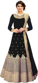 Women's Semi Stitched Georgette Anarkali Gown With Dupatta