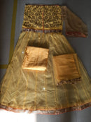 Yellow Color Net Embroidered Semi Stitched Anarkali Gown