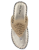 Comfortable Cream Synthetic Sandal For Women
