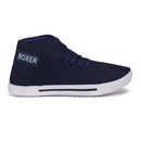 Men's Stylish and Trendy Blue Solid Canvas Casual Sneakers