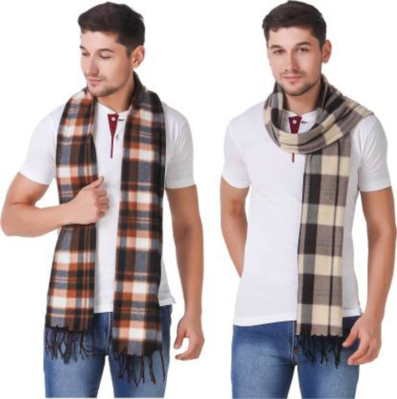 STYLISH CHECKED MUFFLER FOR MEN AND WOMEN