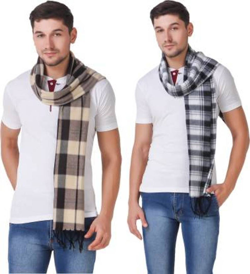 STYLISH CHECKED MUFFLER FOR MEN AND WOMEN