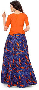 Latest Beautiful Art Silk Printed Semi Stitched Lehenga Choli