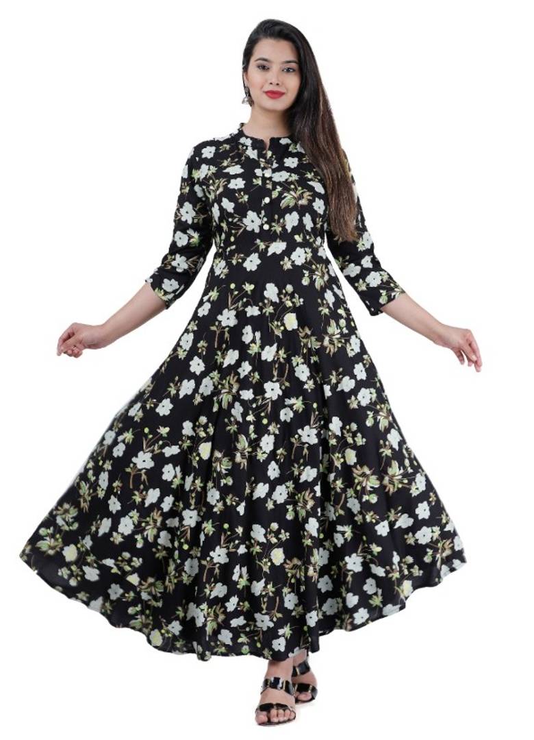 Women's Rayon Printed Gown