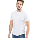 Plain White Polyester Round Neck T-Shirt