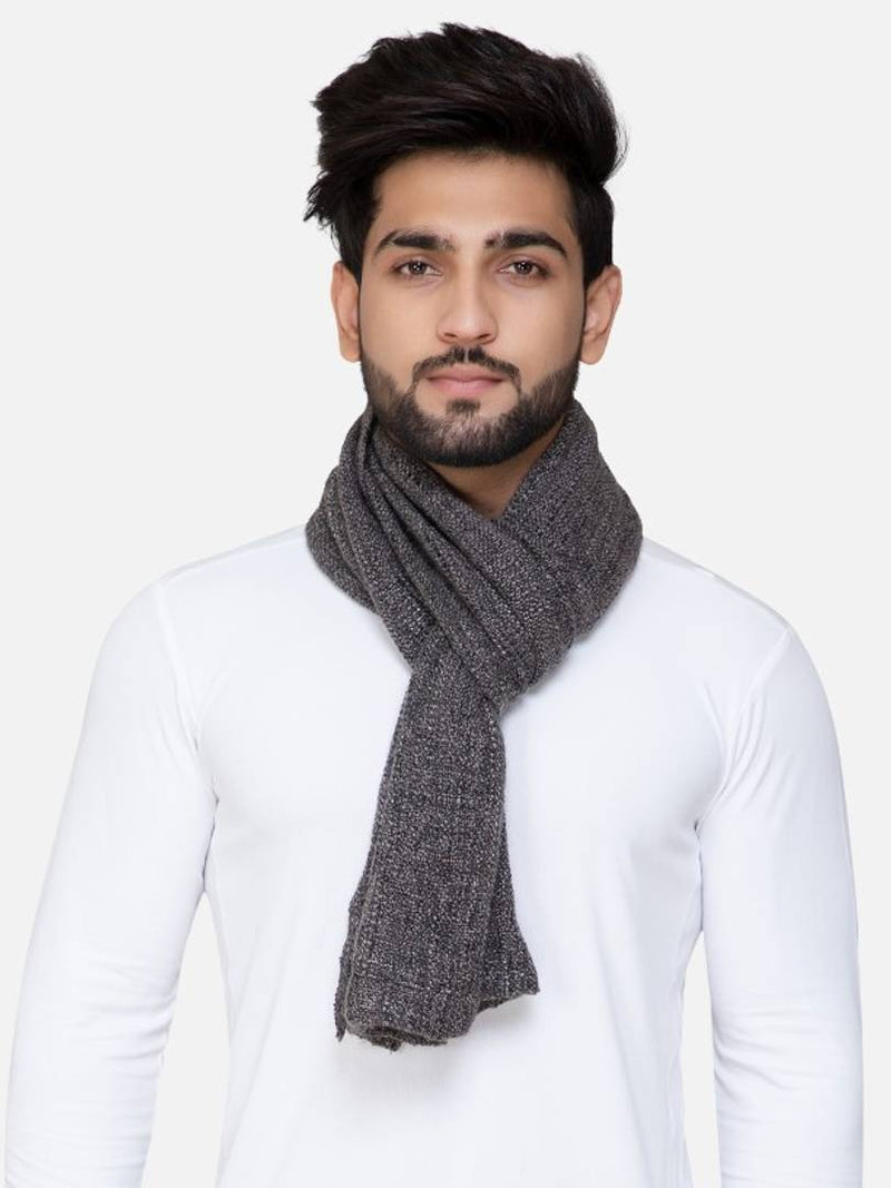 Stylish Warm Winter Muffler - Dark Grey