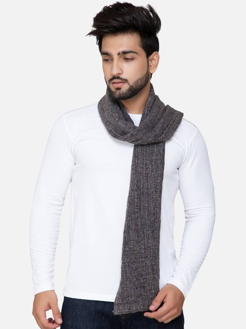 Stylish Warm Winter Muffler - Dark Grey