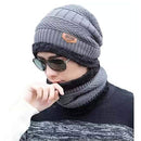 Snow Proof Inside Fur Wool Unisex Beanie Cap with Neck Warmer  Winter Hat for Men & Women (Multi Color)