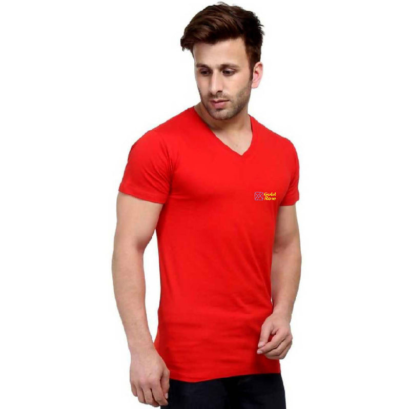 Boys and Men's V-Neck Pure Cotton T-shirts