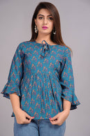 Turq Printed Short Top