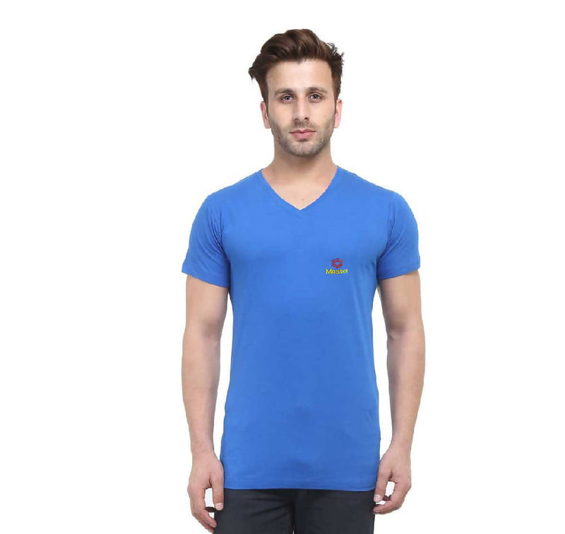 Boys and Men's V-Neck Pure Cotton T-shirts