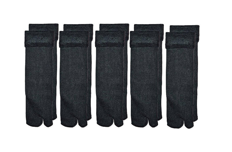 Trendy Women's Black Snow Warm Fur Cashmere Velvet socks