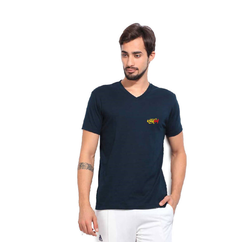 Boys and Men's V-Neck Pure Cotton T-shirts