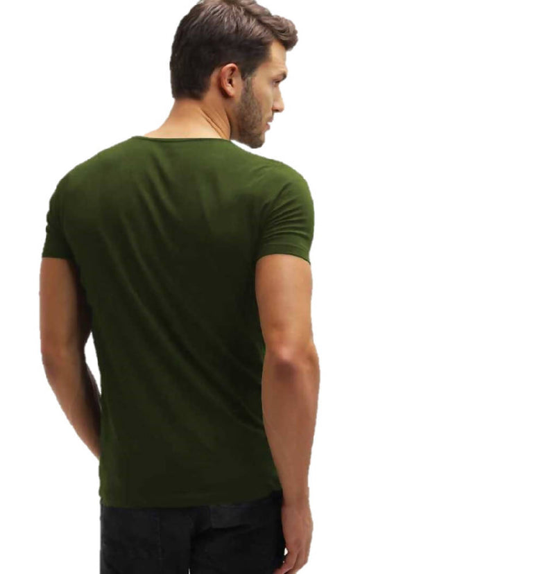 Men's Lycra Polyester Round/V Neck T-shirt