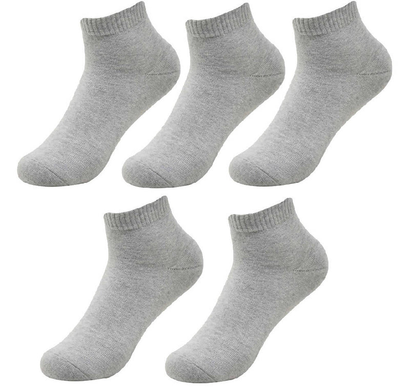 Premium Grey Cotton Cushion Ankle Socks For Men's and Women's