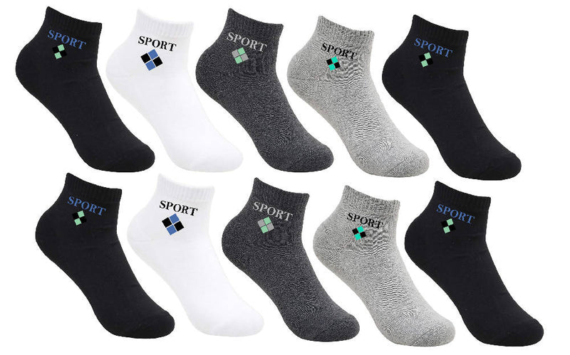 Pure Cotton Sports Printed Ankle socks for Men's and Women's