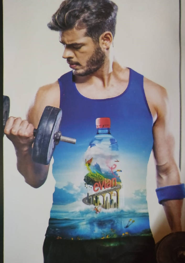 Men's Designer Graphic Printed Sports Sleeveless T-Shirts