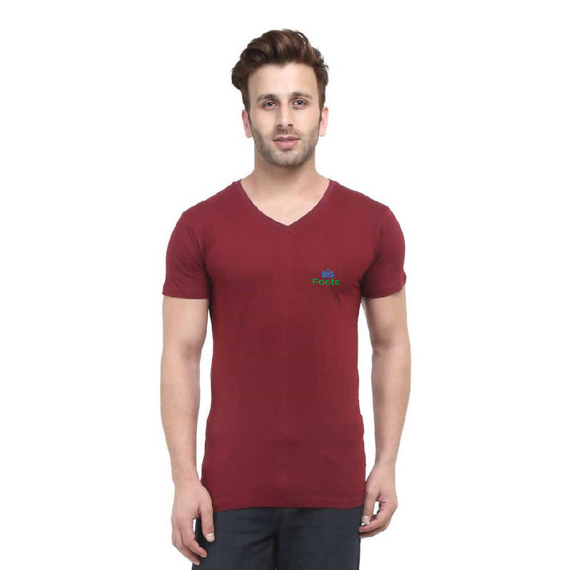 Boys and Men's V-Neck Pure Cotton T-shirts