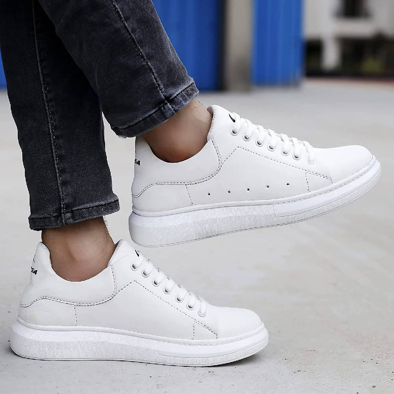 Casual Pure White Sneaker For Men