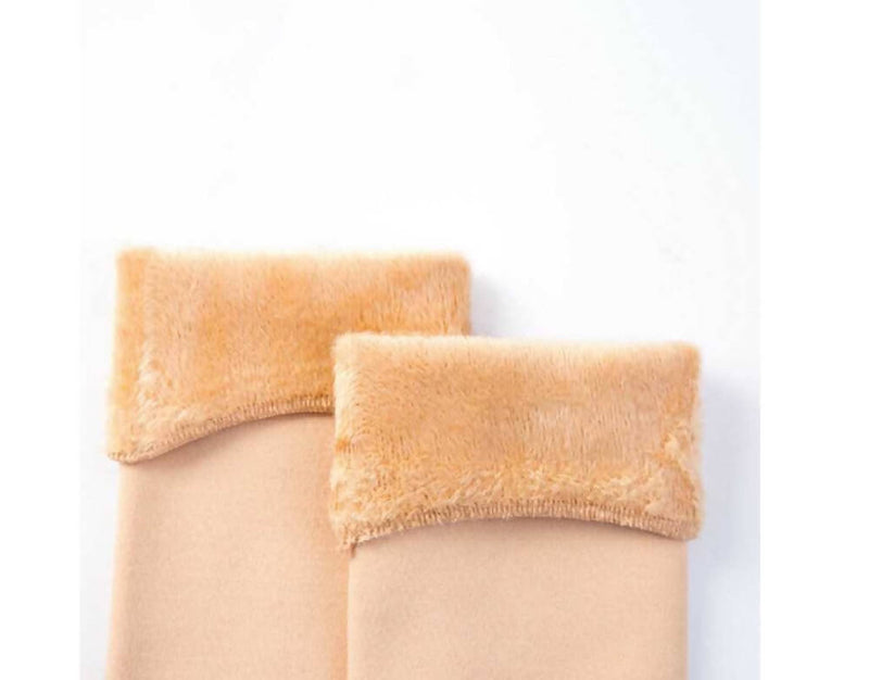 Trendy Women's Skin Snow Warm Fur Cashmere Velvet socks