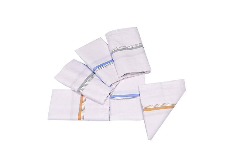 Men's White Cotton Regular Handkerchief 18x18 inches