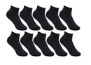 Premium Black Cotton Cushion Ankle Socks For Men's and Women's