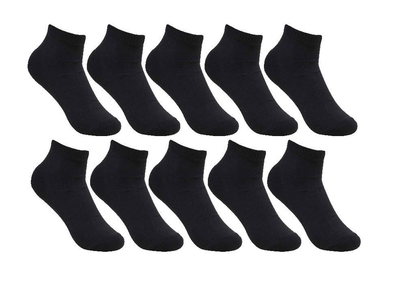 Premium Black Cotton Cushion Ankle Socks For Men's and Women's