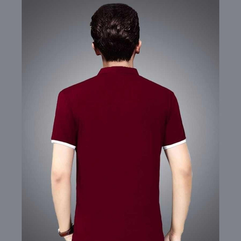 Cotton Blend Solid Half Sleeves T-Shirt