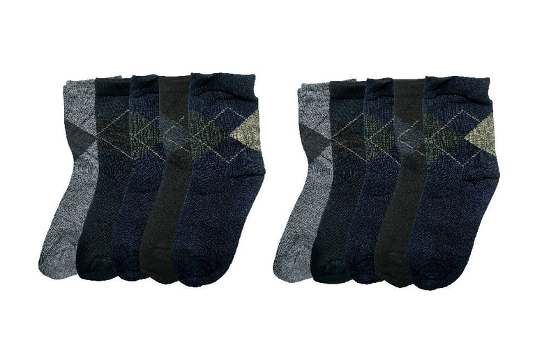 Men’s Calf Length Multi-Color Pure Cotton Socks