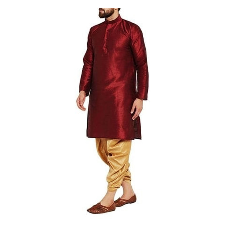 Silk Solid Kurta and Dhoti