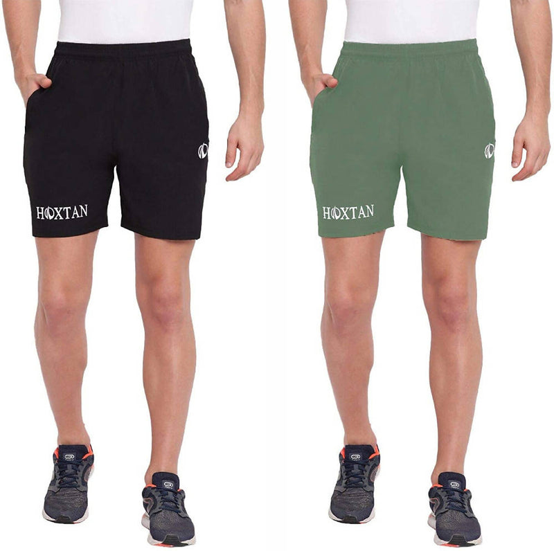 HX COMBO BLACK AND LIGHTGREEN SHORTS (PACK OF 2)