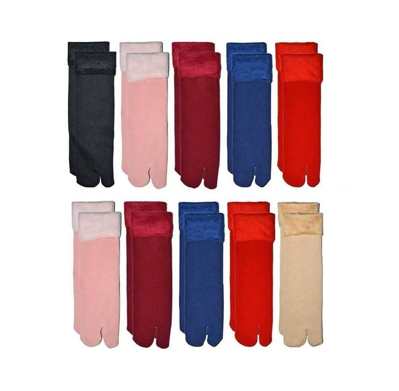 Trendy Women's Colorful Premium Snow Warm Fur Cashmere Velvet socks