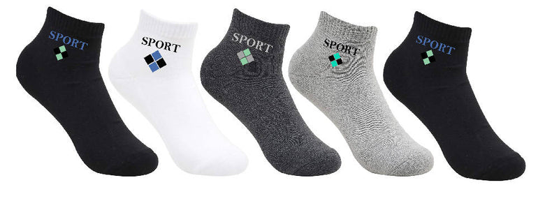 Pure Cotton Sports Printed Ankle socks for Men's and Women's