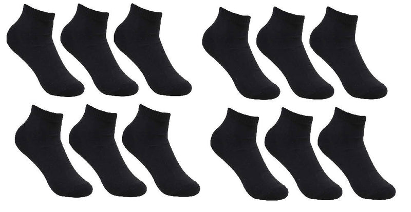 Black Cotton Ankle Socks for Men’s and Women’s