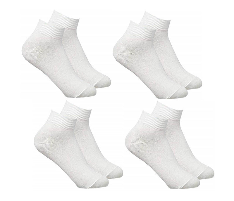 White Cotton Ankle Socks for Men’s and Women’s