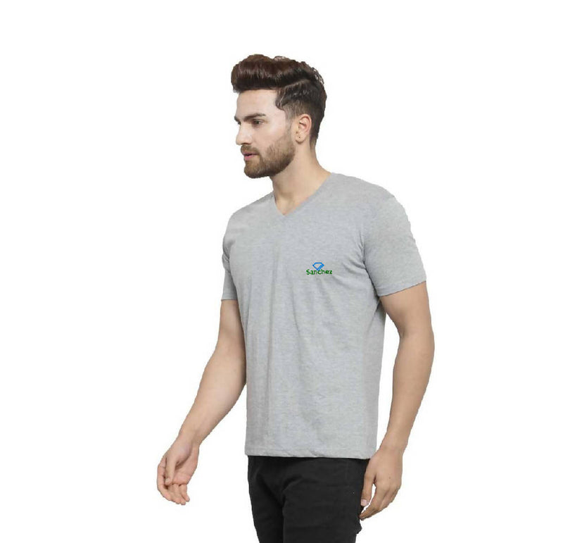 Men's and Boys V-Neck Pure Cotton T-shirts