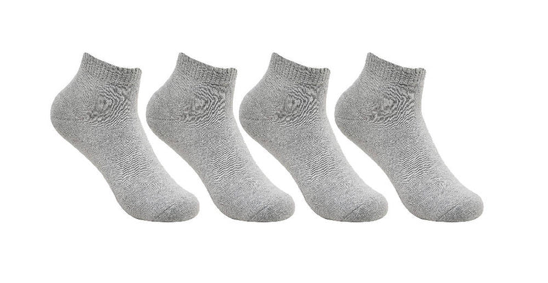 Premium Grey Cotton Cushion Ankle Socks For Men's and Women's