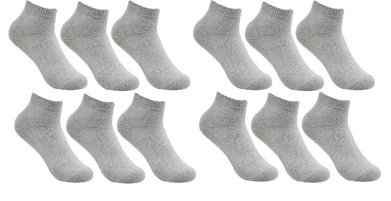 Premium Grey Cotton Cushion Ankle Socks For Men's and Women's