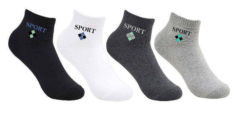 Pure Cotton Sports Printed Ankle socks for Men's and Women's