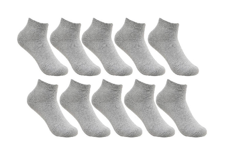 Premium Grey Cotton Cushion Ankle Socks For Men's and Women's