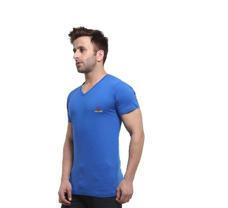 Boys and Men's V-Neck Pure Cotton T-shirts