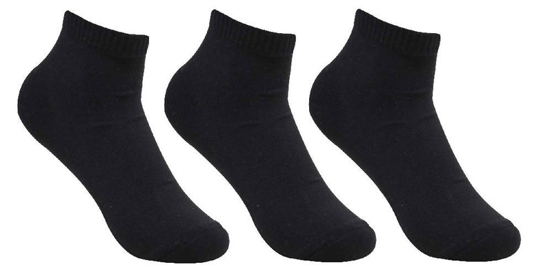 Black Cotton Ankle Socks for Men’s and Women’s