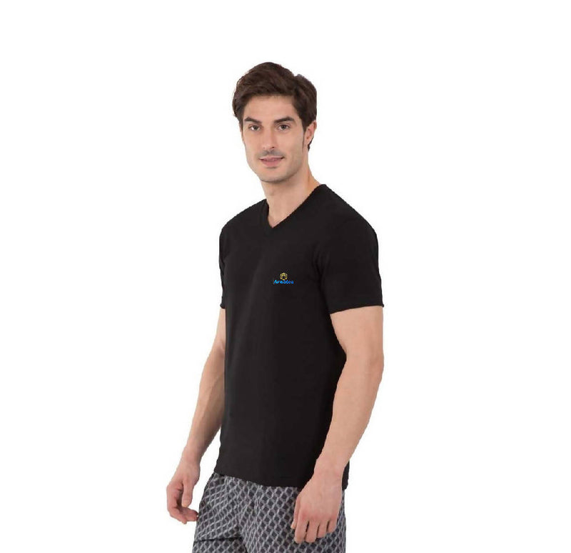 Boys and Men's V-Neck Pure Cotton T-shirts