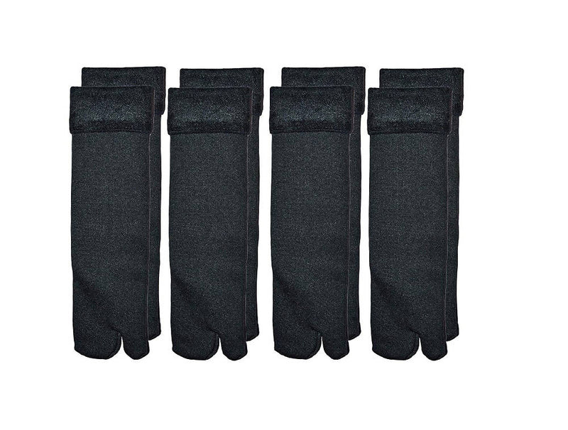 Trendy Women's Black Snow Warm Fur Cashmere Velvet socks