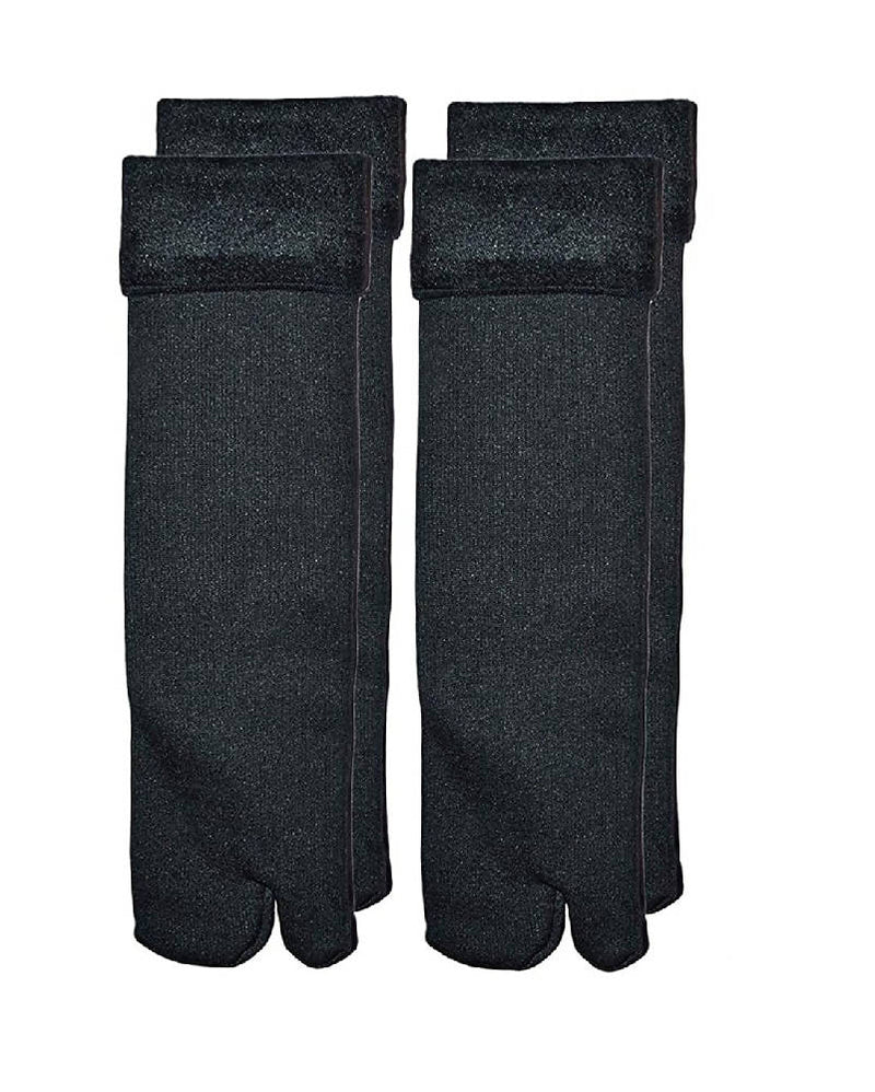 Trendy Women's Black Snow Warm Fur Cashmere Velvet socks