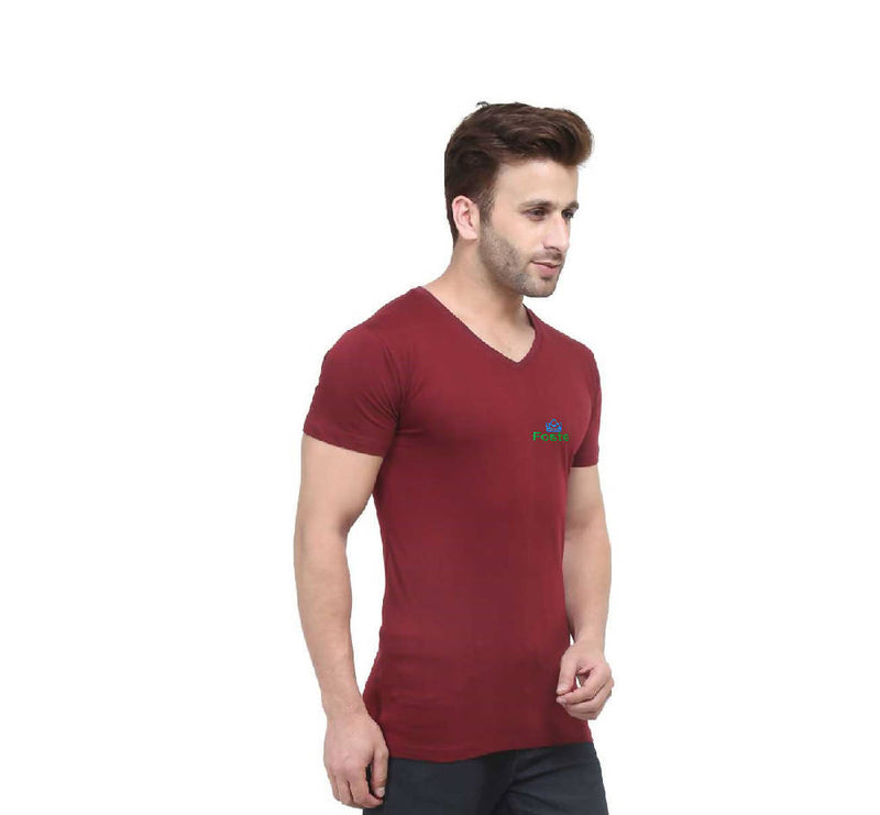 Boys and Men's V-Neck Pure Cotton T-shirts