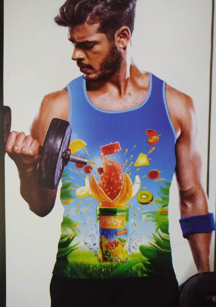 Men's Designer Graphic Printed Sports Sleeveless T-Shirts